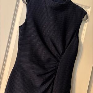Elegant Navy Ruched Dress